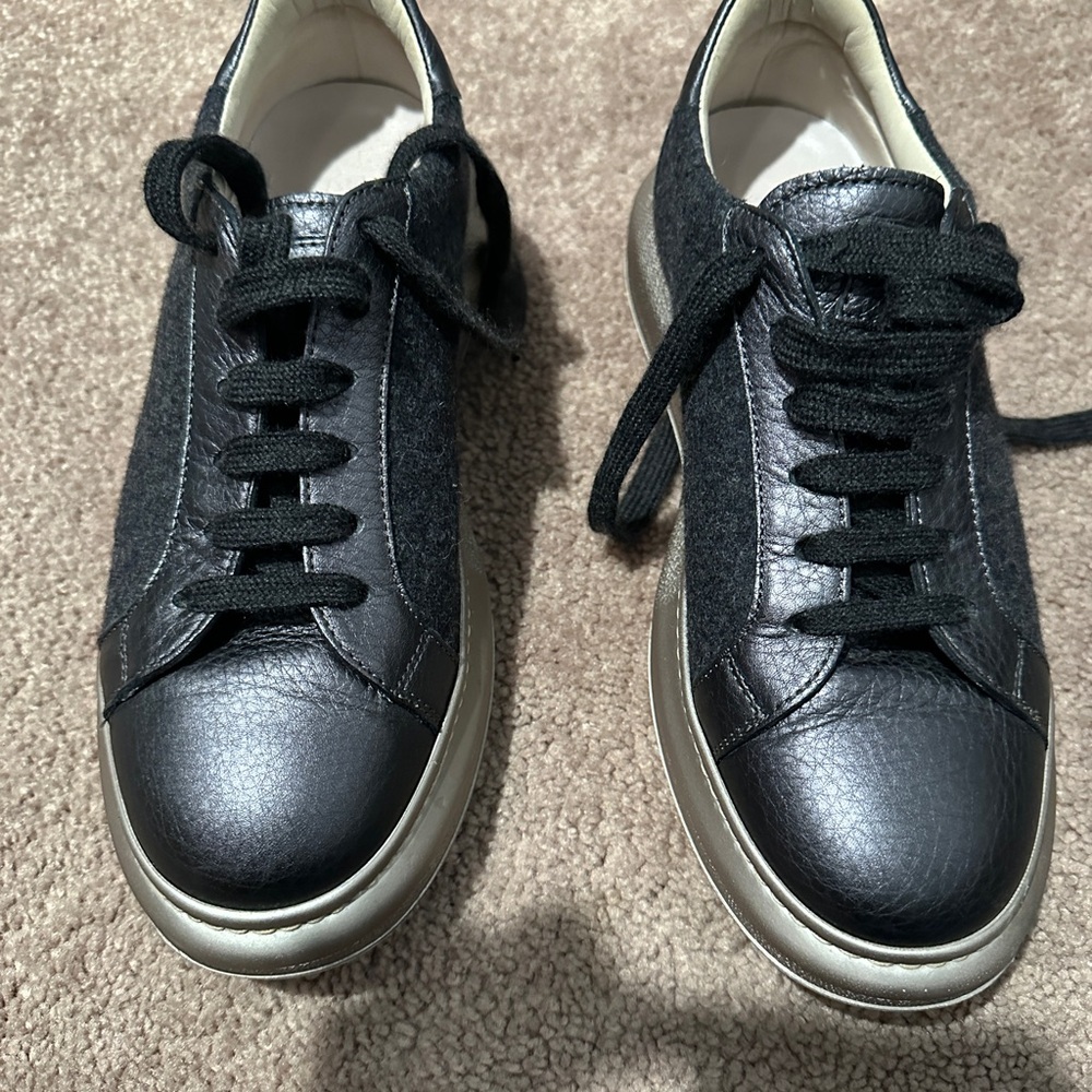 Brunello Cucinelli Black and Gray Men's Sneakers
